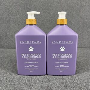 2x‎ Sand + Paws Lavender Oatmeal Pet Shampoo & Conditioner 32 fl oz